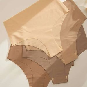 Solid High Waisted No Show Panty Set